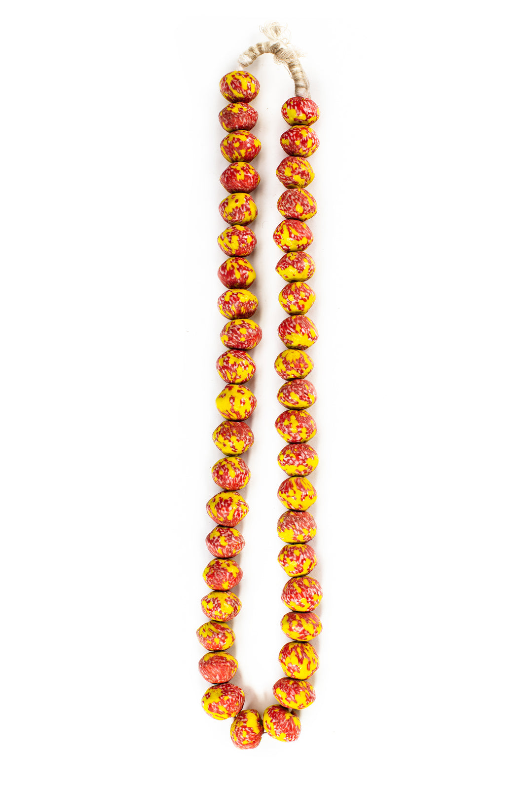 Ghana Krobo Pink Yellow Collecting Jewelry Making Vintage Beads Trade Beads Traditional Art African Art Handcrafted Art - Trade Beads
