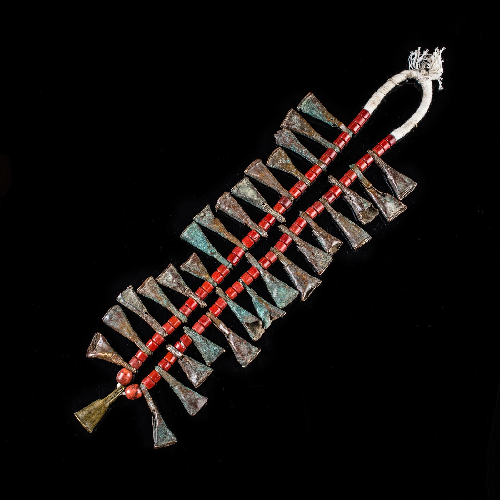 Tribal Necklaces - African Plural Art - Naga Art - Necklaces - Jewelry - Naga Bronze Beaded, Trade Beads Necklace