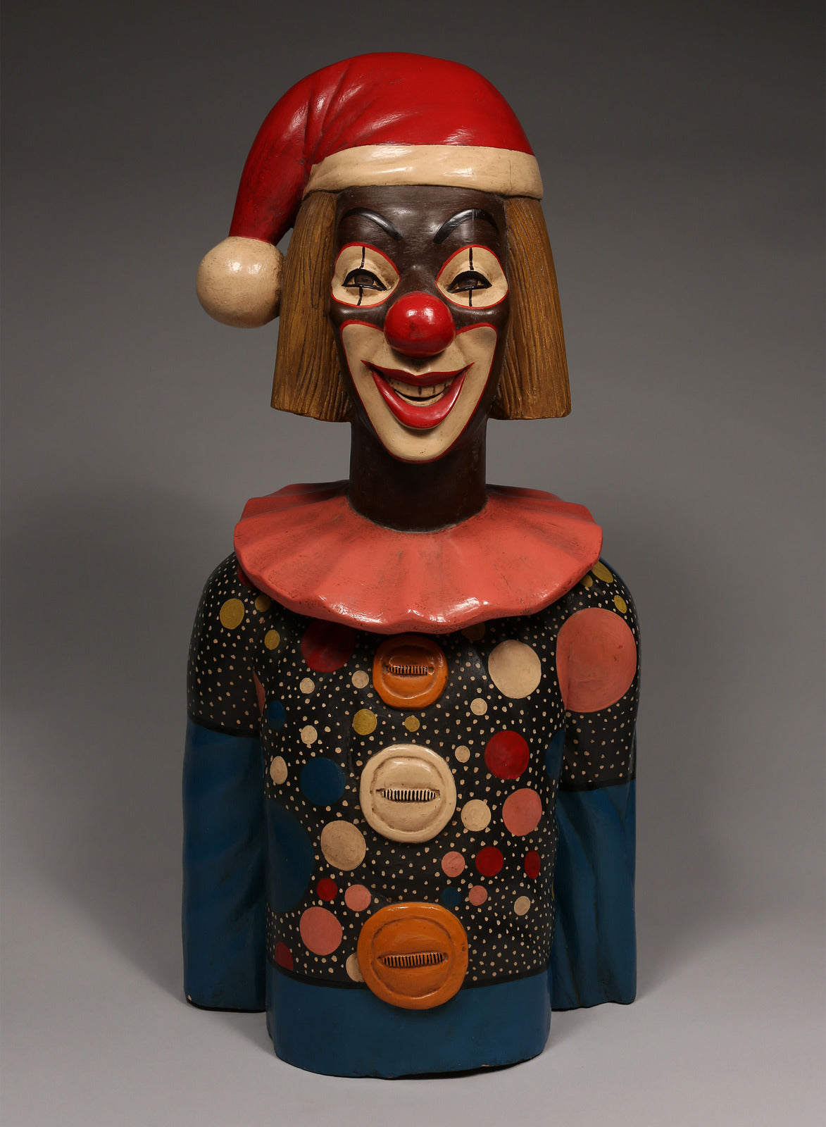 Clown Santa Sculpture  Clown Sculptures  African Artwork  Wooden Sculptures  Home Decor  Handcrafted Art - Sculptures  African Sculptures Statues  African Art
