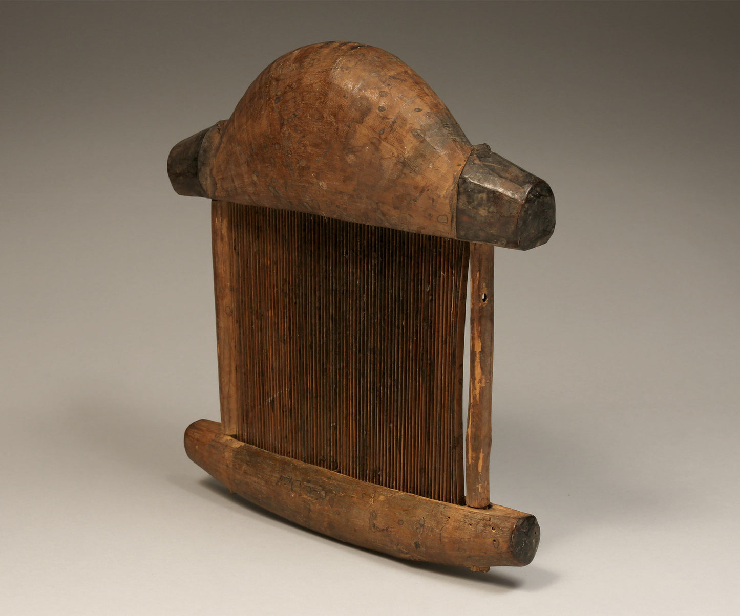 Tribal Objects; Artwork; Collection; Other African; African Weaving Loom, Carved Wood, Baule Tribe