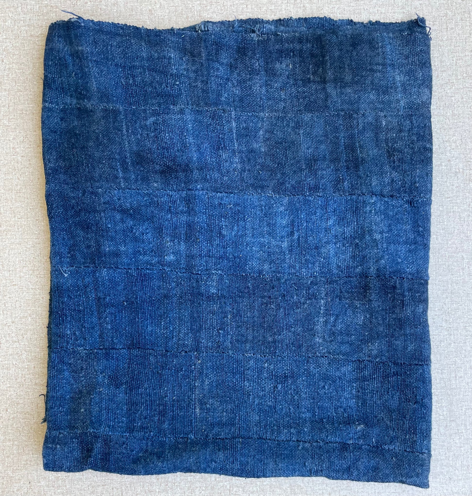 Handcrafted Art Textiles; Woven Fabrics; Other African; Indigo Based; Cotton; Traditional; Intricate Patterns; Home Decor; Indigo Solid Blue Textile Fabric, Woven Cotton, Vintage Blue Textile, West African