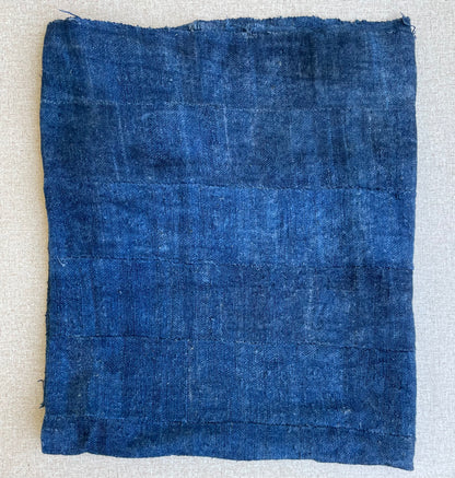 Handcrafted Art Textiles; Woven Fabrics; Other African; Indigo Based; Cotton; Traditional; Intricate Patterns; Home Decor; Indigo Solid Blue Textile Fabric, Woven Cotton, Vintage Blue Textile, West African