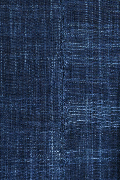 Handcrafted Art Textiles; Woven Fabrics; Other African; Indigo Based; Cotton; Traditional; Intricate Patterns; Home Decor; Indigo Solid Blue Cotton Fabric, Vintage West African Cotton Cloth, Hand Dyed Textile