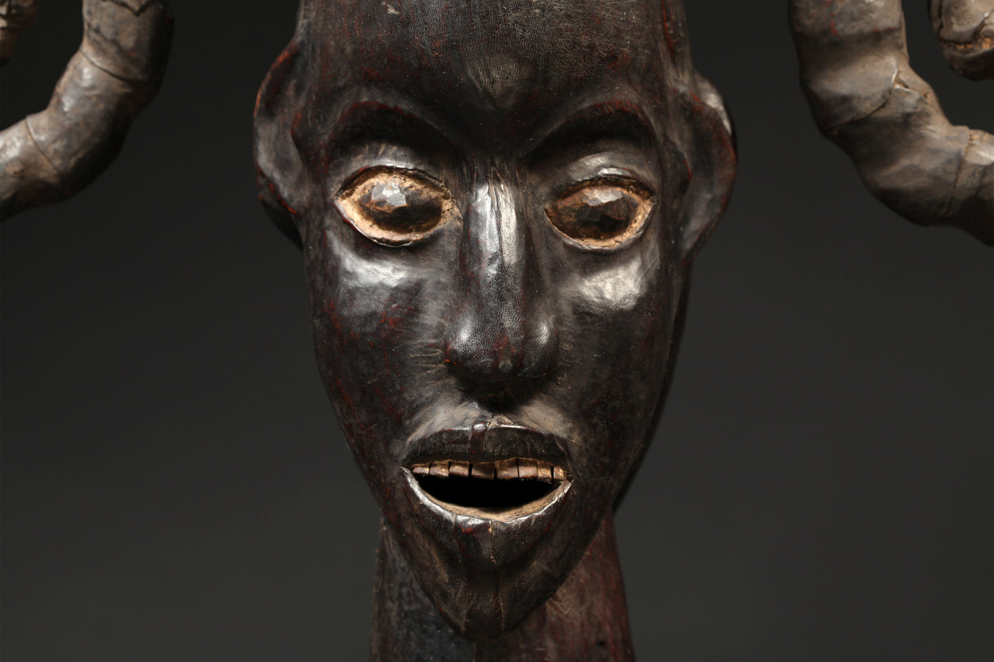 Tribal Masks - Handcrafted - Ekoi Masks - Traditional Folk Art - African Artifacts Sculptures - African Art Collector - This Janus Crest Mask with an elaborate coiffure, crafted by the Ejagham people of the Ekoi tribe in Nigeria, is made of wood and is a unique piece of African art. Its wooden exterior provides strength and durability, while its intricate detailing offers a beautiful addition to any collectors shelf. Height: 34.5"