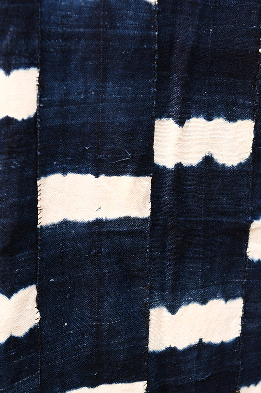 Handcrafted Art Textiles; Woven Fabrics; Other African; Indigo Based; Cotton; Traditional; Intricate Patterns; Home Decor; Hand Dyed Indigo Blue Fabric, Traditional African Cotton Textile Tie Dye, Home Decor