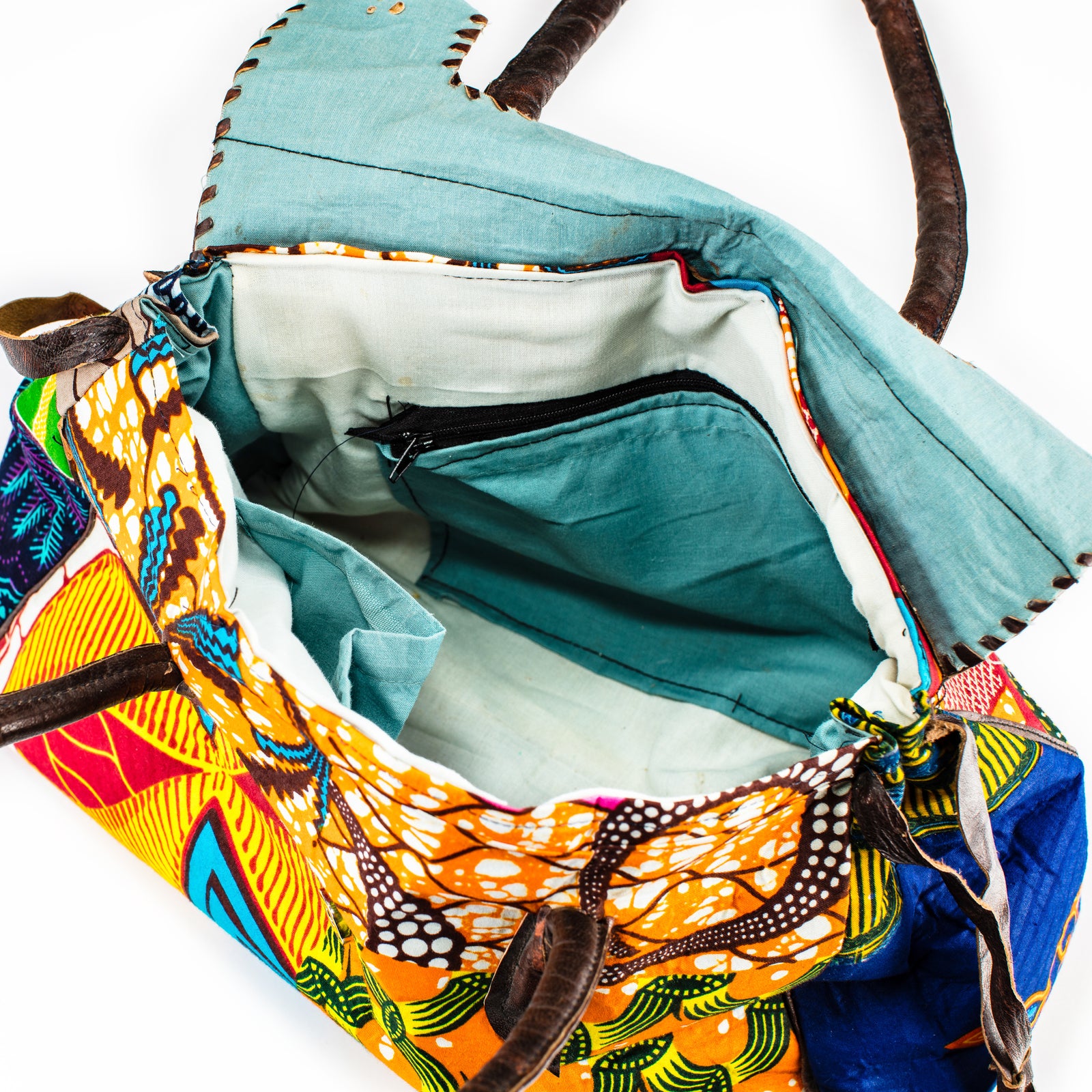 Vintage Bags Traditional Art Print Bag Leather Bags Handcrafted Art - Handbags Bags Accessories African Art