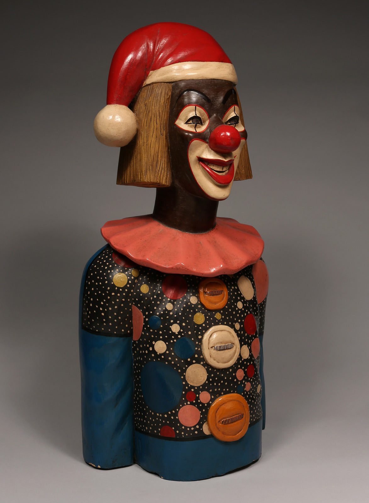 Clown Santa Sculpture  Clown Sculptures  African Artwork  Wooden Sculptures  Home Decor  Handcrafted Art - Sculptures  African Sculptures Statues  African Art