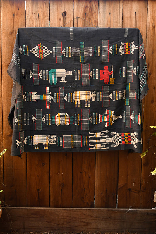Tribal Textiles - Traditional - Ceremonial - African - Folk Art - Africa - History - Culture - Patterns - Embroidered - Baule - Cotton - Cloth - Baule Tribe - Ivory Coast - Decor - Tapestry - Upholstery - Collectibles