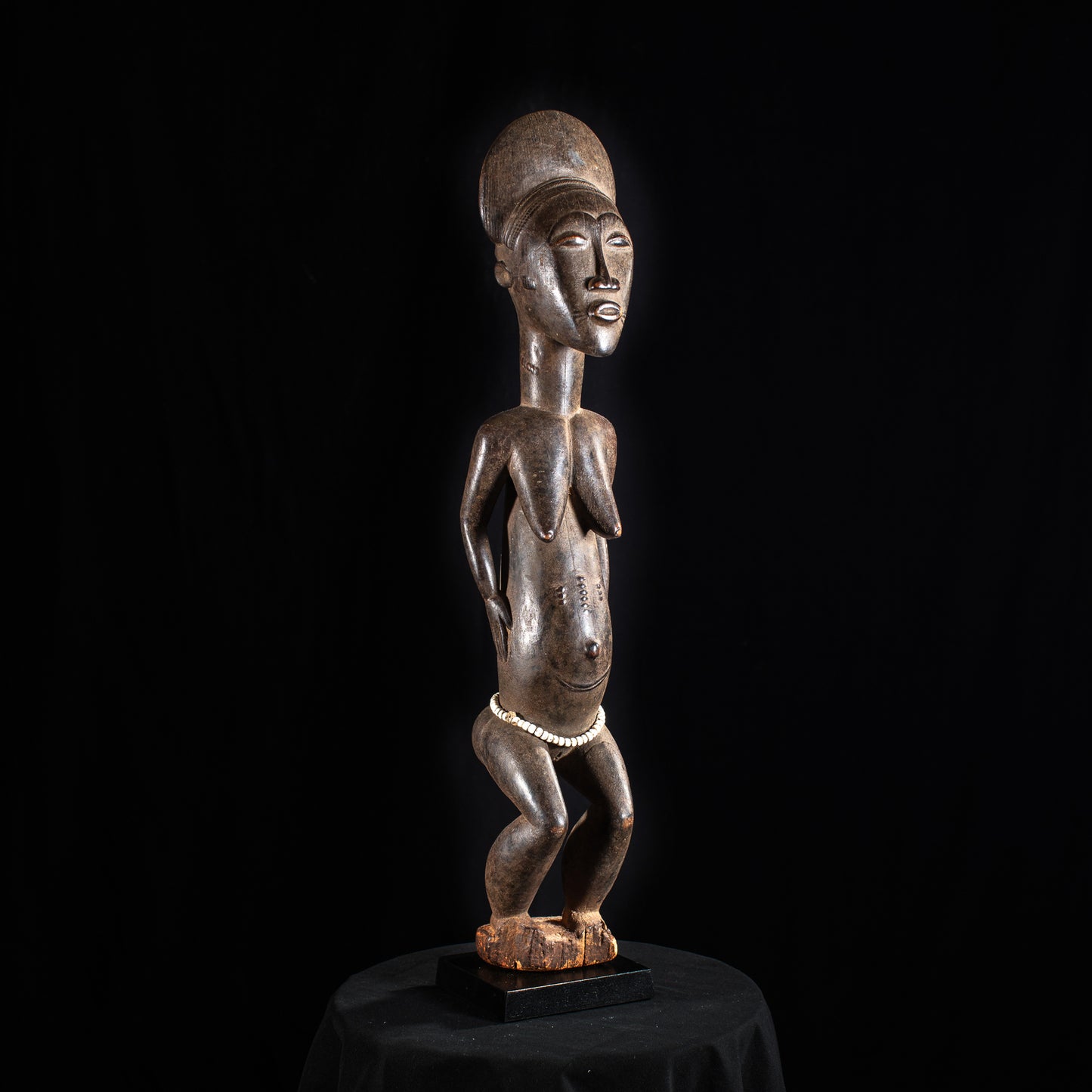  African Artwork  Wooden Sculptures  Tribal Art - Sculptures  Ivory Coast  Collectibles Sculptures Statues  Blolo Bla Figure  Baule Sculptures  African Sculptures Statues  African Art
