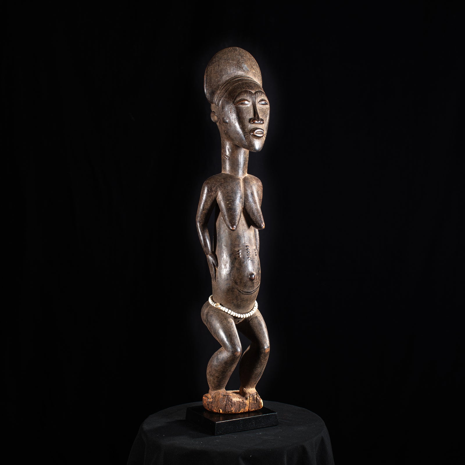  African Artwork  Wooden Sculptures  Tribal Art - Sculptures  Ivory Coast  Collectibles Sculptures Statues  Blolo Bla Figure  Baule Sculptures  African Sculptures Statues  African Art