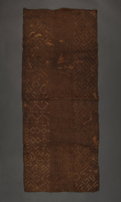Tribal Textiles; Traditional; Collection; Other African;Shoowa Embroidered Overskirt, Handcrafted Decorative Raffia Textile, African Kuba