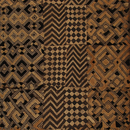 Tribal Textiles; Traditional; Collection; Other African;Shoowa Embroidered Overskirt, Handcrafted Decorative Raffia Textile, African Kuba