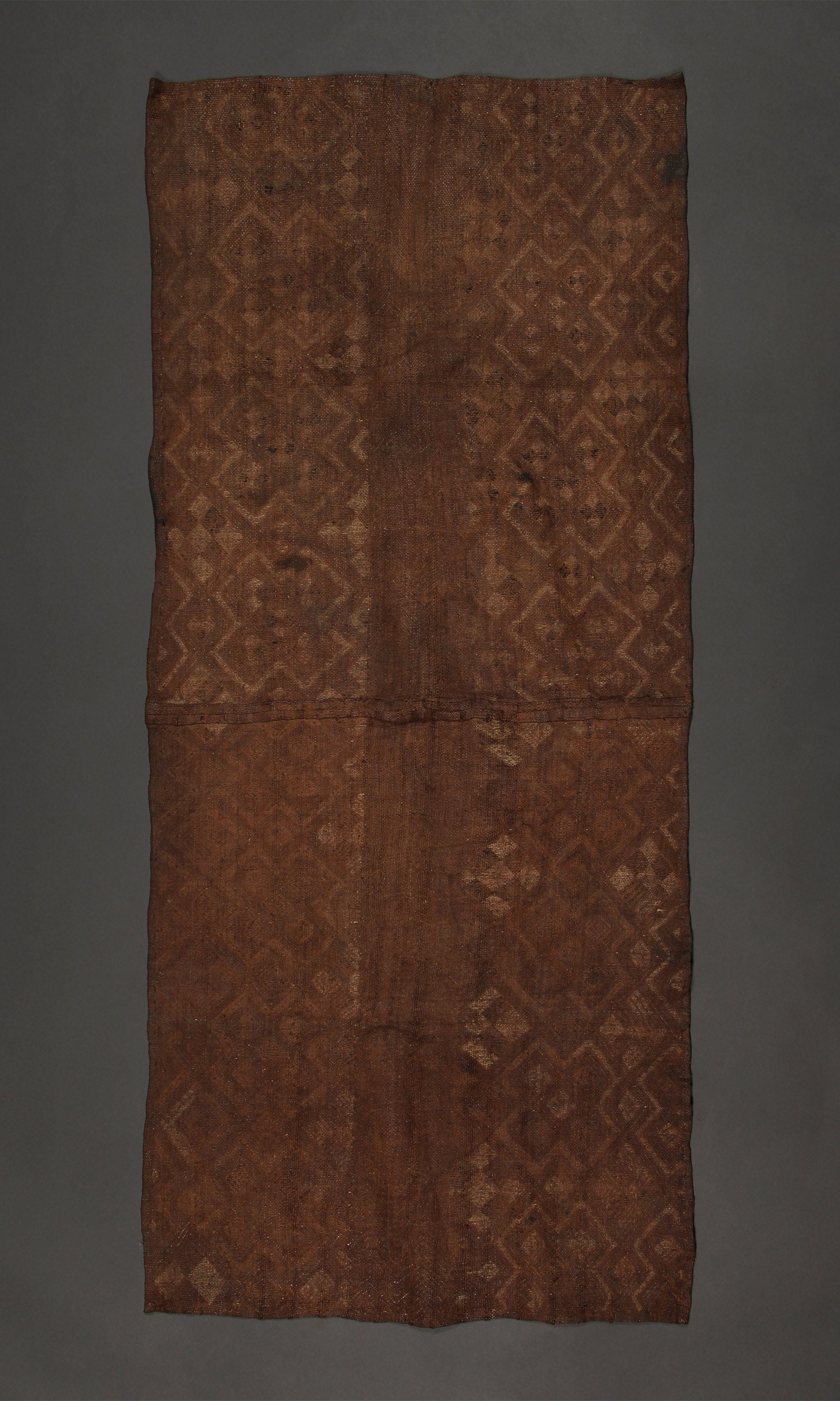 Tribal Textiles; Traditional; Collection; Other African; Kuba Shoowa Overskirt Textile, Cut-pile Embroidery, Raffia Cloth, Wall Decor, African Tapestry