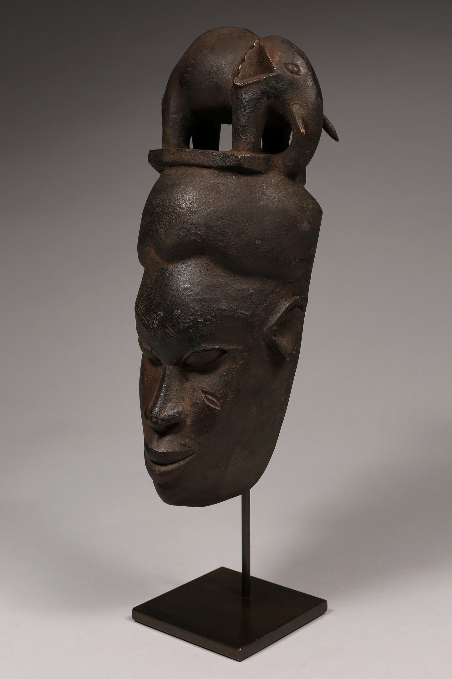 Tribal Masks; Traditional; Collection; Other African; Masks in costumes; Kpan Mask, Baule African Art, Carved Wood