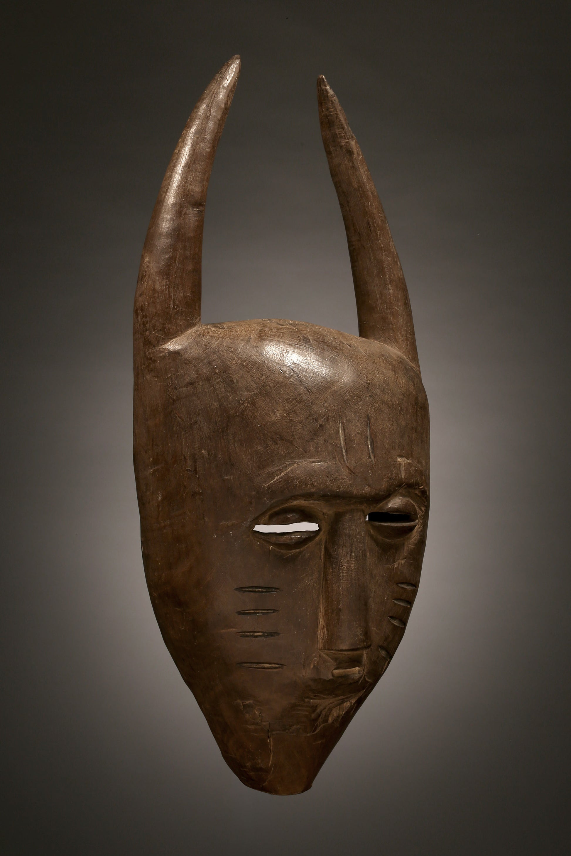 Tribal Masks; Traditional; Collection; Other African; Masks in costumes; Ligbi Djimini Mask, Hand-Carved Wood, West African Art