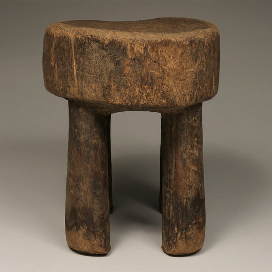 Tribal Furniture; Other Furniture And Parts Thereof; Other Wooden Furniture; Low Stool, Senufo Tribe Ivory Coast, Carved Wood