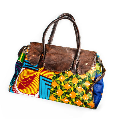 Vintage Bags Traditional Art Print Bag Leather Bags Handcrafted Art - Handbags Bags Accessories African Art