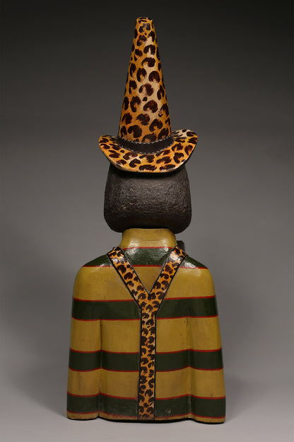 Handcrafted Sculptures and Statues;Collection; Other African; Decorative African Artwork, Clown Sculpture, Crafted Painted Wood