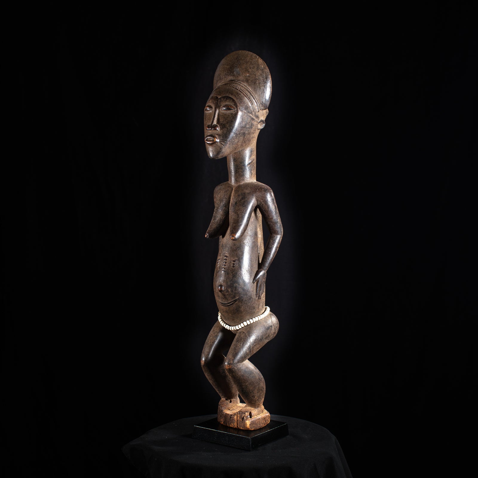  African Artwork  Wooden Sculptures  Tribal Art - Sculptures  Ivory Coast  Collectibles Sculptures Statues  Blolo Bla Figure  Baule Sculptures  African Sculptures Statues  African Art