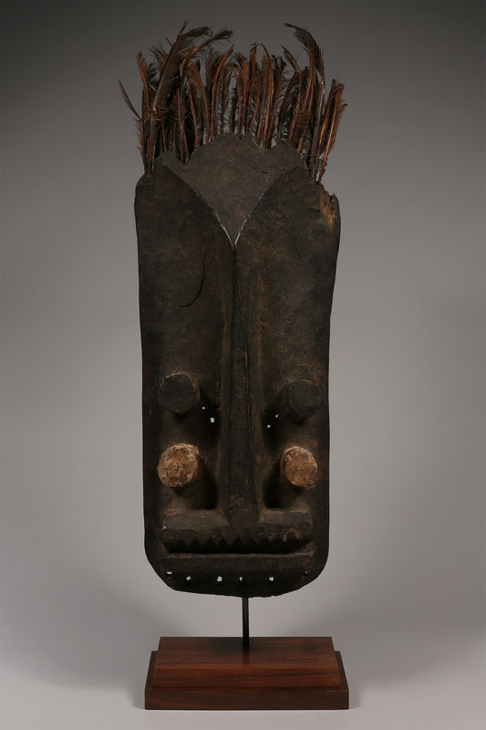 Tribal Masks;Abstract Ritual African Face Mask, Grebo Tribe, Wood