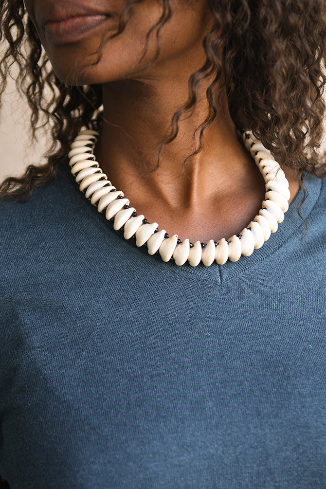 African Choker Jewelry,  Handmade Cowrie Shell Necklace