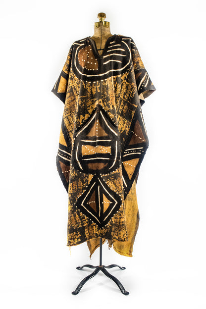Handcrafted Art; Mudcloth Clothing; Collection; Other African; African Cotton Bogolan Textile, Mudcloth Poncho, Handcrafted, West African
