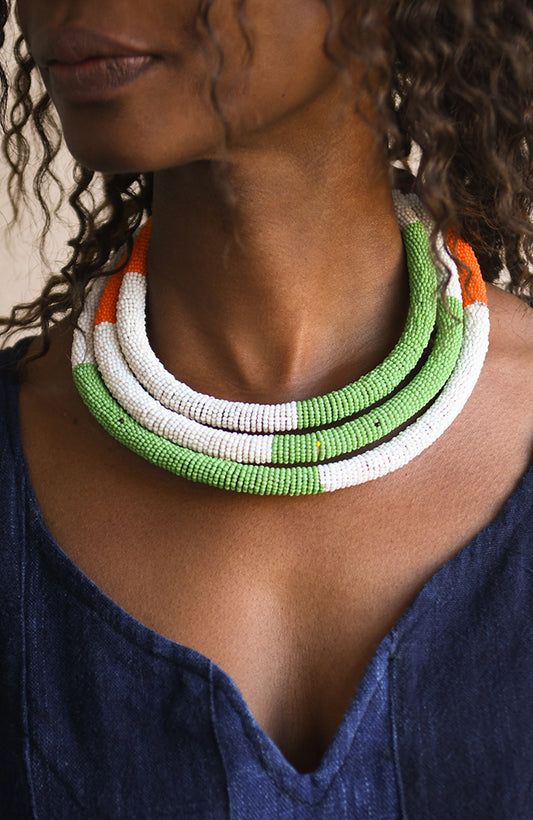 Handcrafted Necklaces - African Plural Art - African Art - Necklaces - Jewelry - African Jewelry, Beaded Collar, Statement Necklace, Handmade Crafted