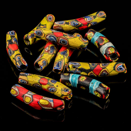 Tribal Art Trade Beads; Beads in Embellishments and Trims; Jewelry Making; Other African ; Collectors' ; Antique African, Venetian Millefiori Glass Trade Beads