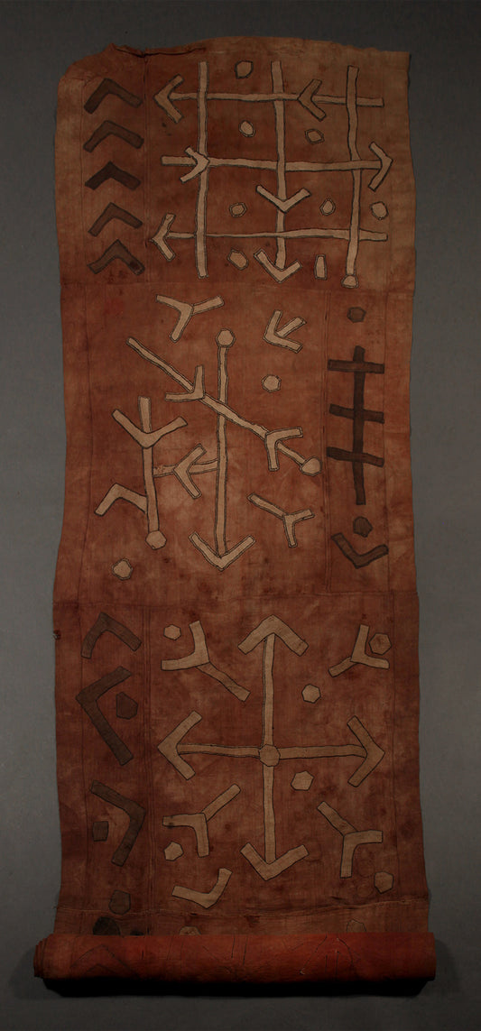 Tribal Textiles;Appliqué Dance Skirt, Handcrafted Raffia, Kuba Tribe Textile, Decorative Tapestry