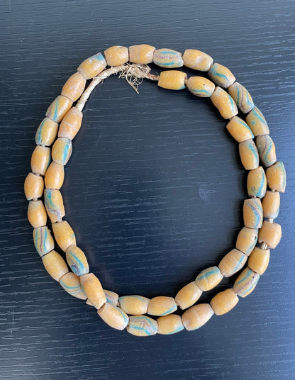 Handcrafted Trade Beads - African Plural Art - African Art - Beads - Embellishments - Trims - Ghana Sandcast Glass Trade Beads