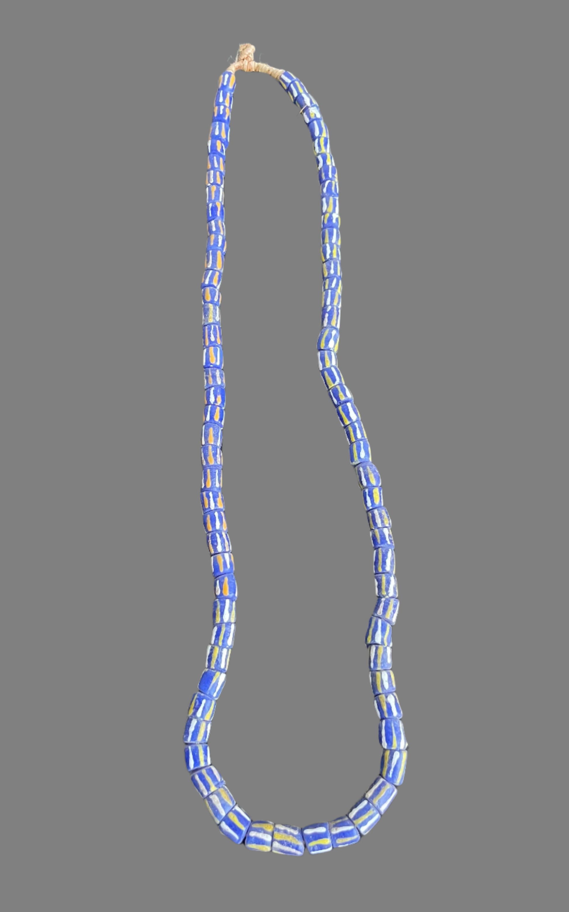 Handcrafted Trade Beads - African Plural Art - African Art - Beads - Embellishments - Trims - Vintage, African Krobo Trade Beads, Handmade Jewelry, Blue Glass, West Africa