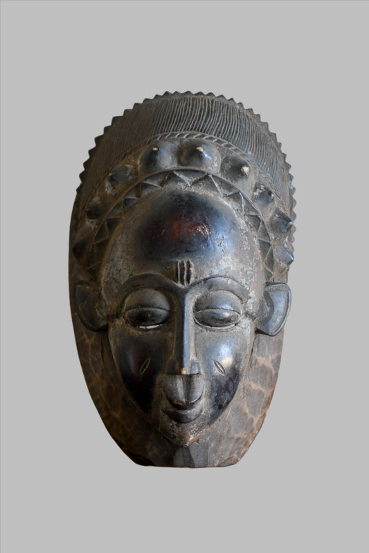 Handcrafted Masks; Collection; Other African; Masks; Carved Wood Vintage Baule Mask, African Wall Art, Home Decor
