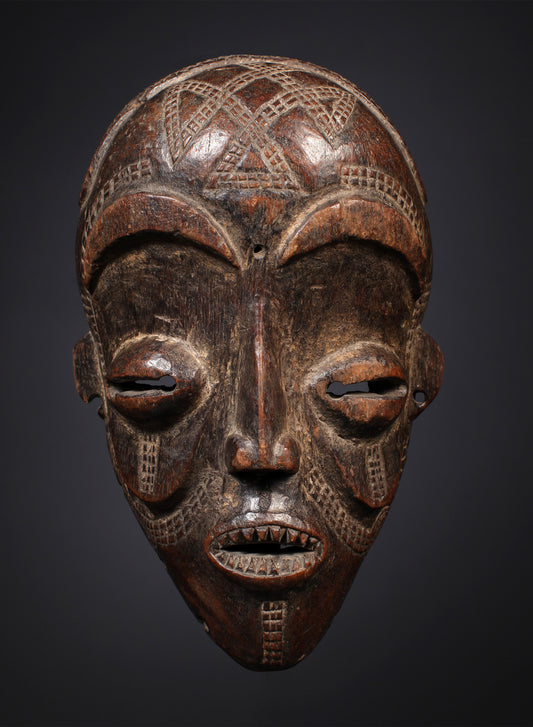 Tribal Masks; Traditional; Collection; Other African; Masks in costumes; Chokwe Mask, Wood, D.R Congo, African Art