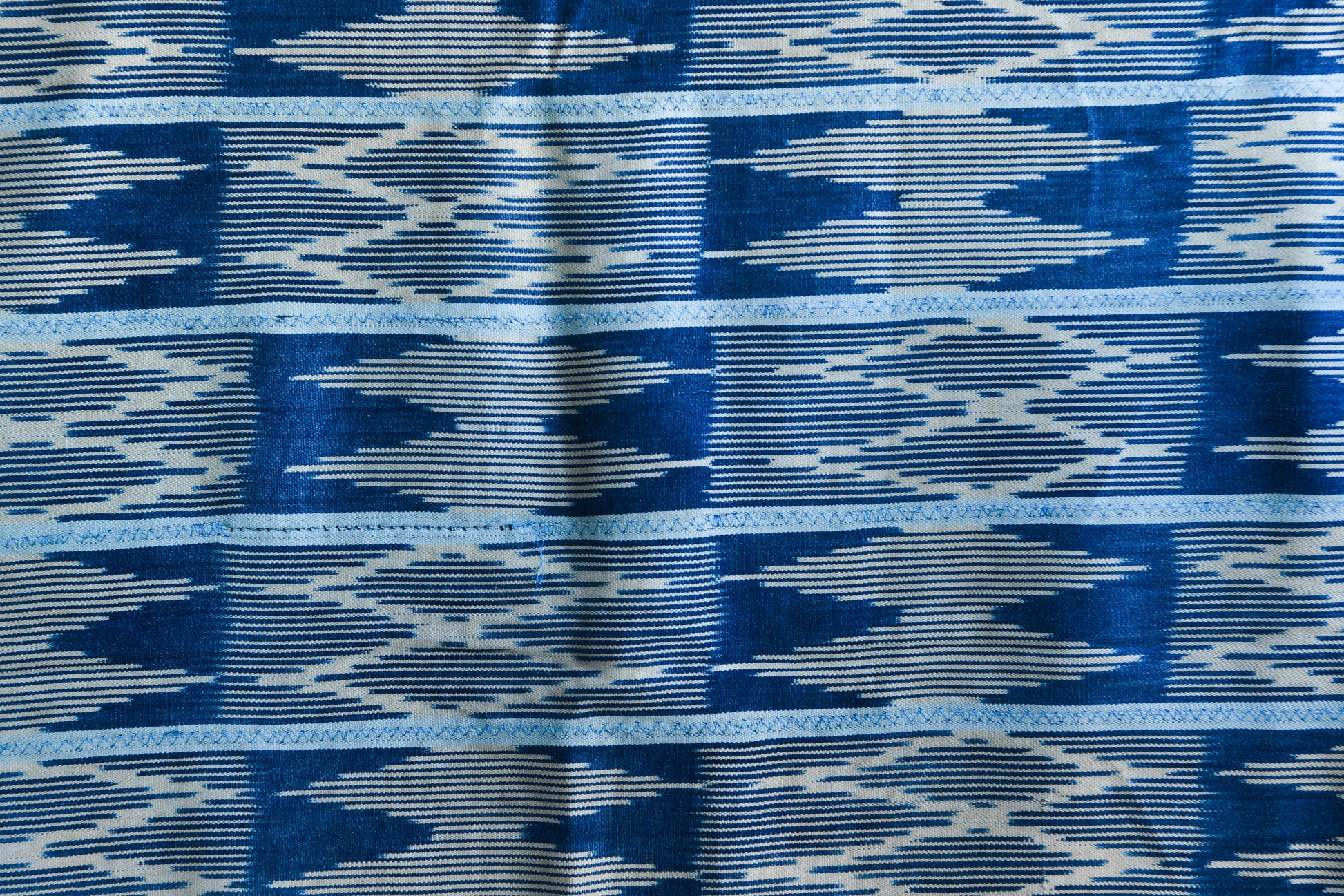 Handcrafted Textiles - Contemporary - African Art - Africa - Fabric - Vintage -  Tie Dyed - Ikat - Baule -  Indigo - Cotton -  Throw - Blanket  - Home Decor - Living - Upholstery - Clothes Making