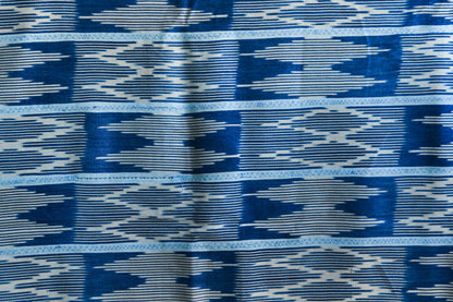 Handcrafted Textiles - Contemporary - African Art - Africa - Fabric - Vintage -  Tie Dyed - Ikat - Baule -  Indigo - Cotton -  Throw - Blanket  - Home Decor - Living - Upholstery - Clothes Making