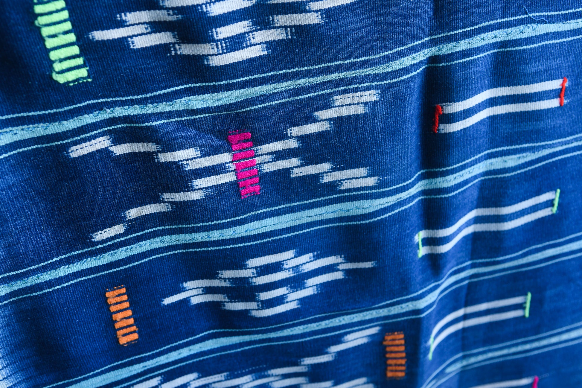Handcrafted Textiles - African Art - Woven Cotton - Used - Home Decor - African Plural Art - Baule Ikat  Fabric, African Indigo Cotton Textile