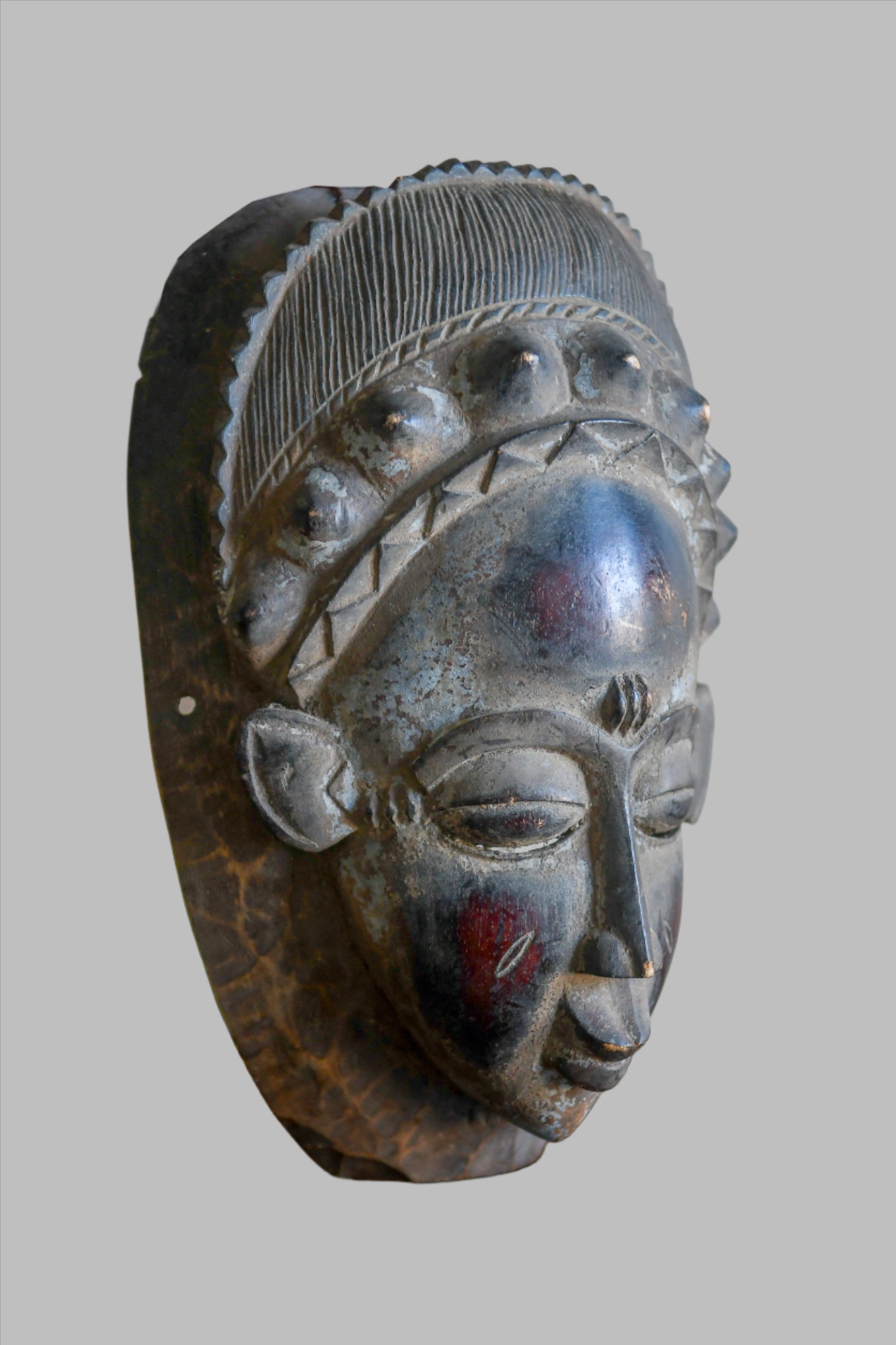 Handcrafted Masks; Collection; Other African; Masks; Carved Wood Vintage Baule Mask, African Wall Art, Home Decor