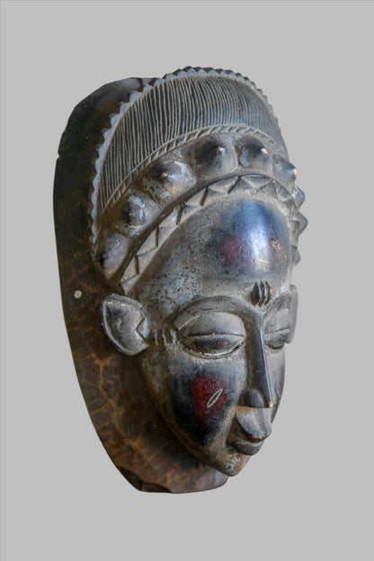 Handcrafted Masks; Collection; Other African; Masks; Carved Wood Vintage Baule Mask, African Wall Art, Home Decor