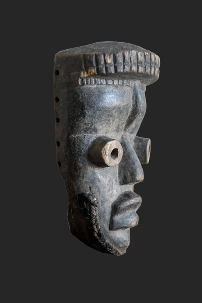 Tribal Masks; Traditional; Collection; Other African; Masks in costumes; Bete Kran African Mask, Hand- Carved Wood