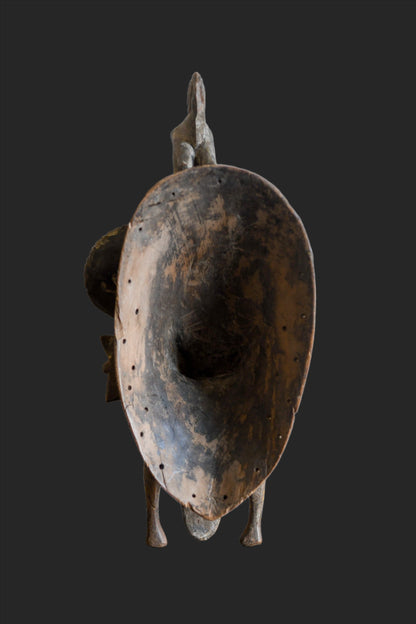 Tribal Masks; Traditional; Collection; Other African; Masks in costumes; Senufo African Kpelie Face Mask, Hand Carved Wood
