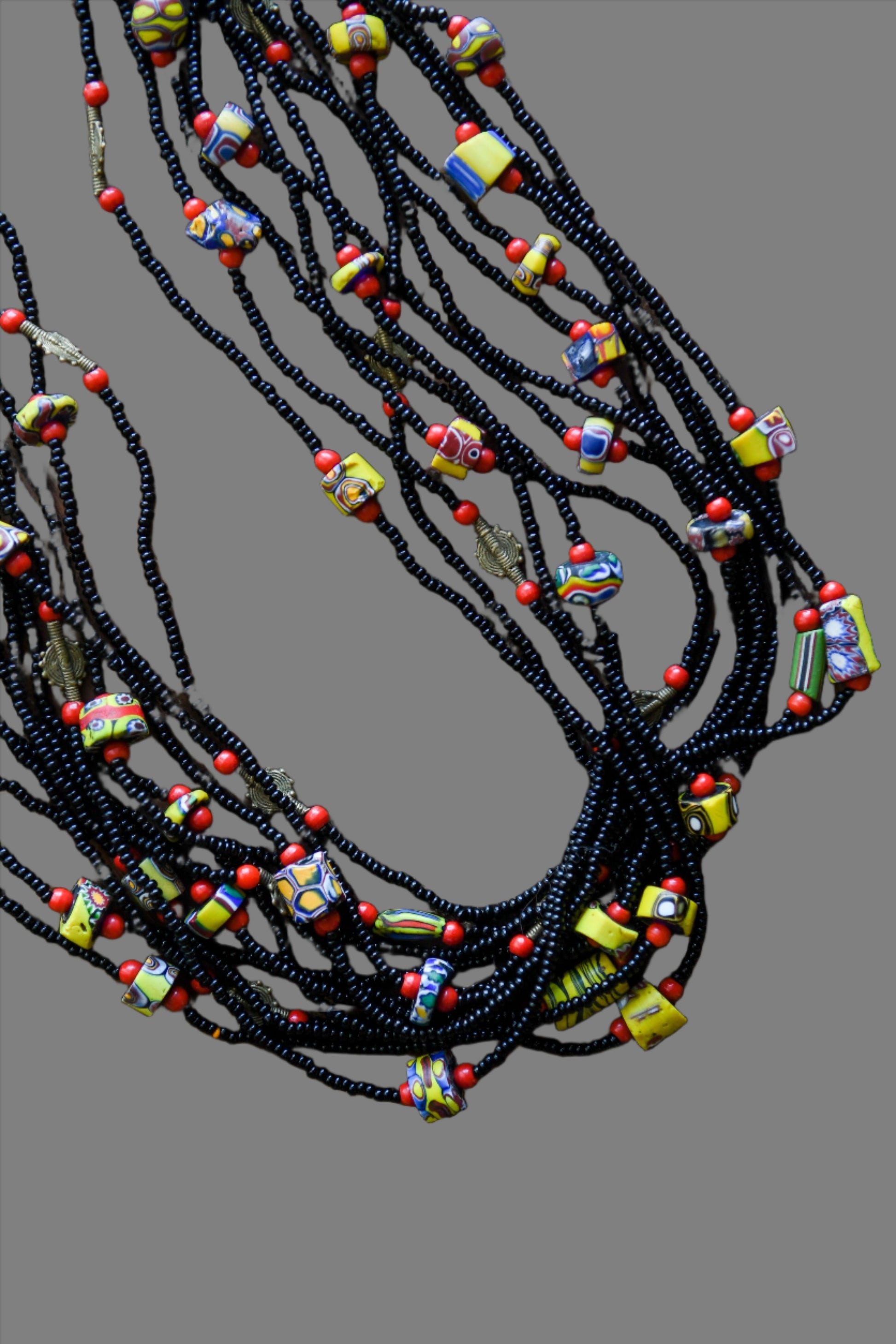 Tribal Necklaces - African Plural Art - African Art - Necklaces - Jewelry - Tribal Necklaces - African Plural Art - African Art - Necklaces - Jewelry - African Tribal Leather Necklace, Amber Pendant