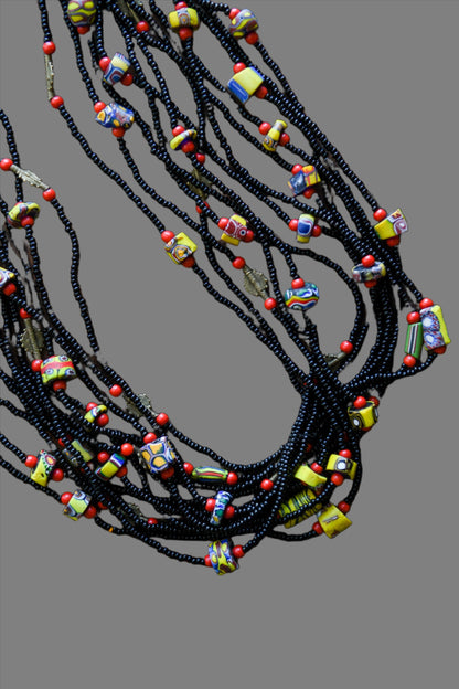 Tribal Necklaces - African Plural Art - African Art - Necklaces - Jewelry - Tribal Necklaces - African Plural Art - African Art - Necklaces - Jewelry - African Tribal Leather Necklace, Amber Pendant