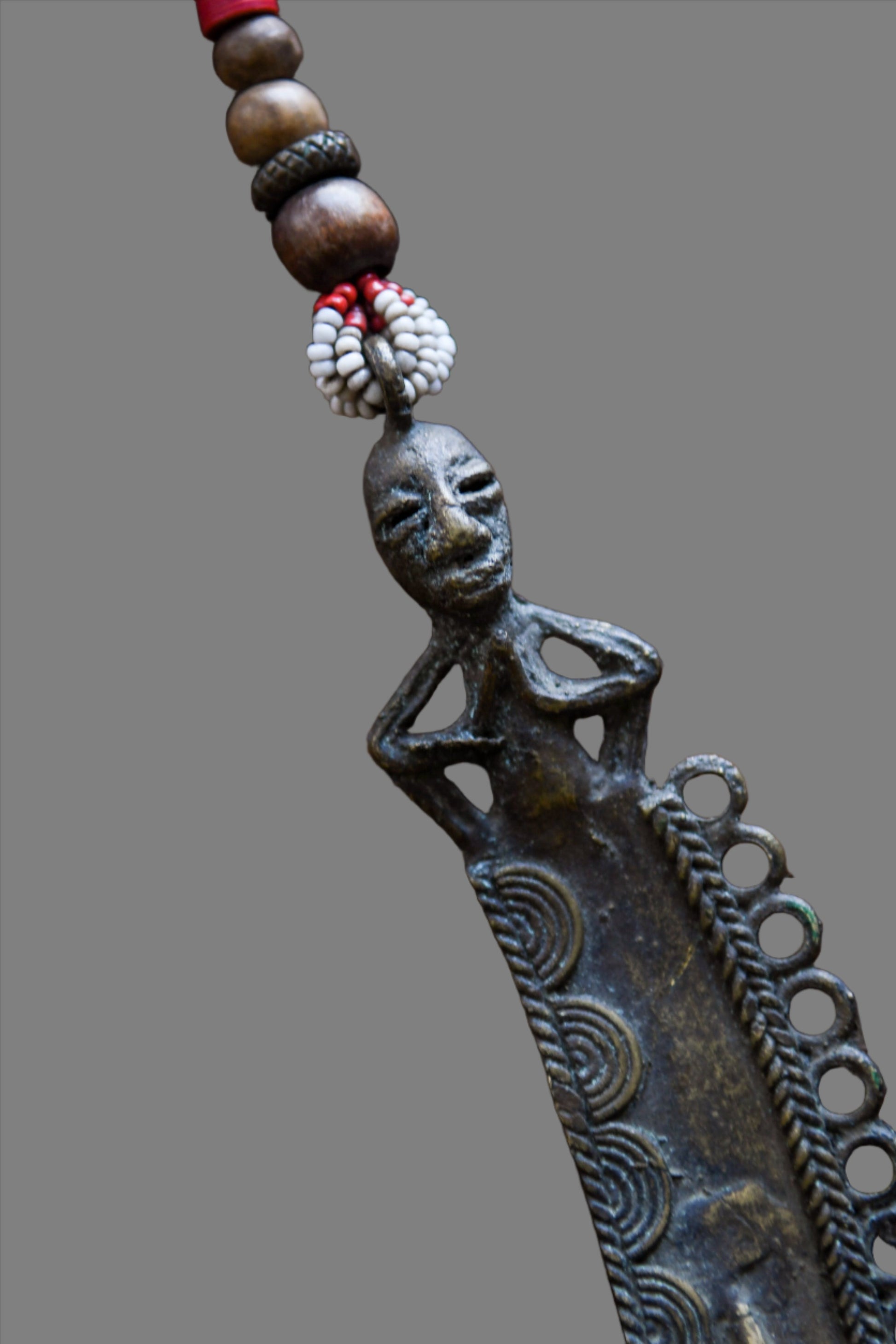 Tribal Necklaces - African Plural Art - African Art - Necklaces - Jewelry - Tribal Silver Coins African Beaded Necklace