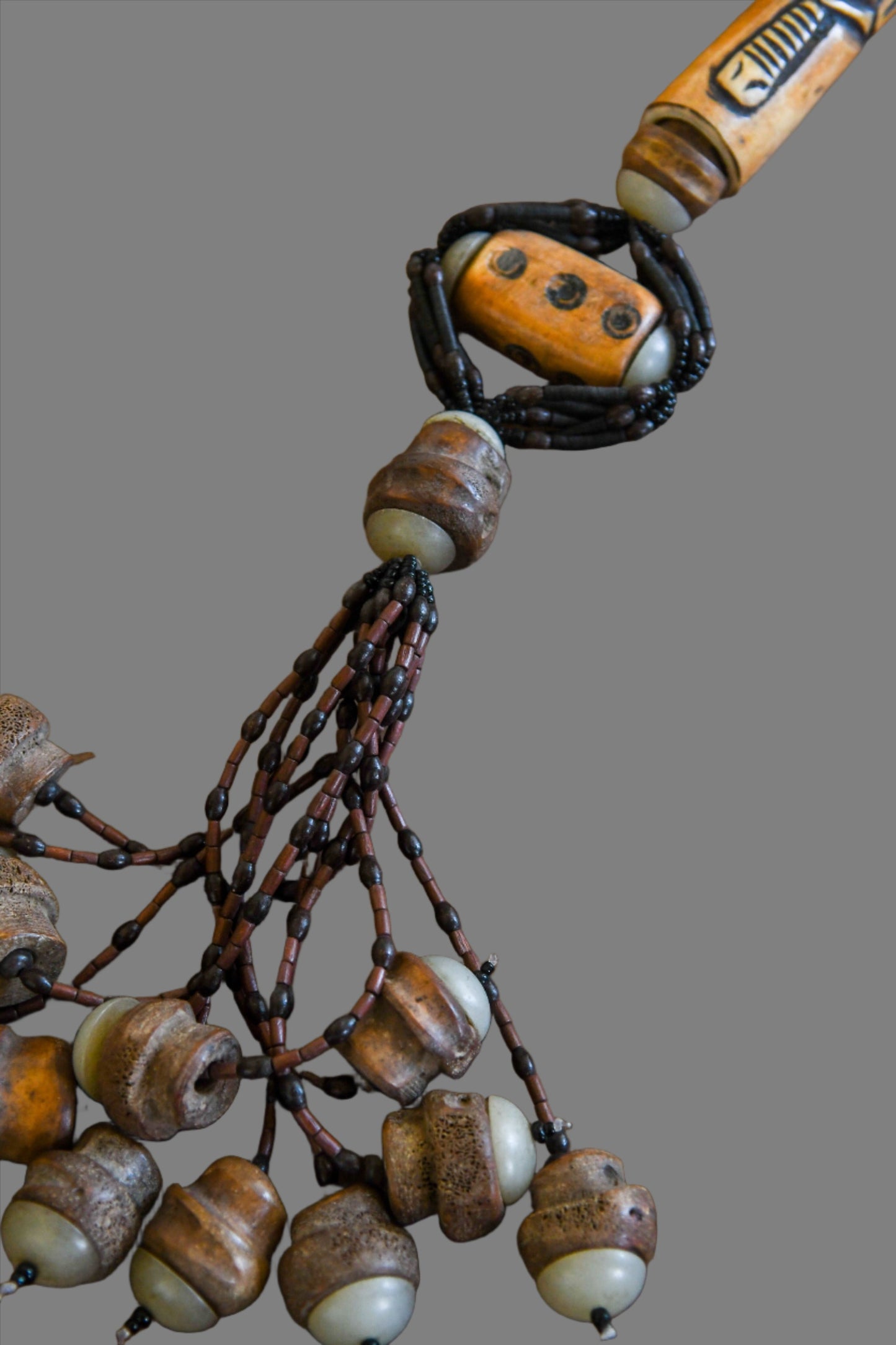 Tribal Necklaces - African Plural Art - African Art - Necklaces - Jewelry - Tribal Necklace, Carved Bone, African Art