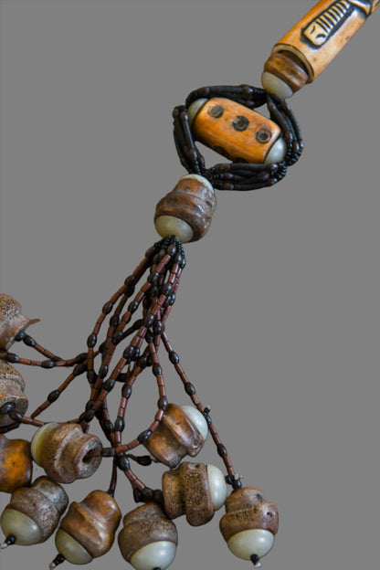 Tribal Necklaces - African Plural Art - African Art - Necklaces - Jewelry - Tribal Necklace, Carved Bone, African Art