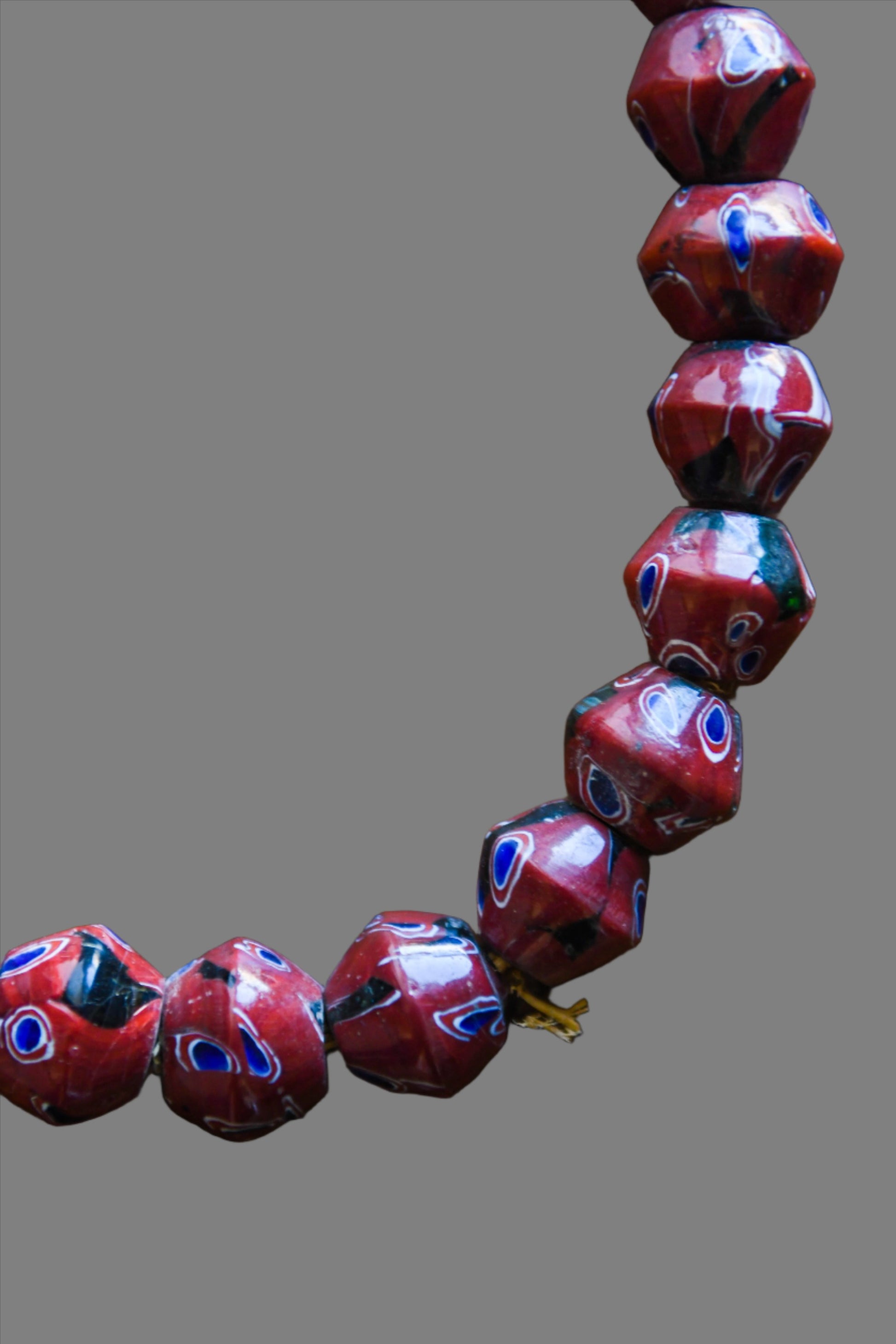 Tribal Art Trade Beads; Beads in Embellishments and Trims; Other African ; Collectors' ; Kiffa African, Glass Trade Beads Necklace