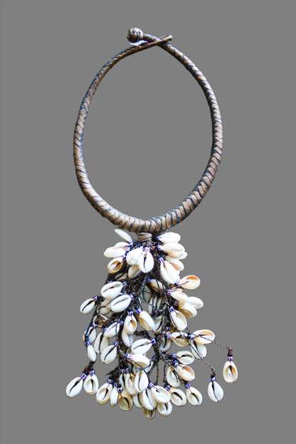 Tribal Art Necklaces;Jewelry in Necklaces; Handmade; African Necklaces; Beadwork Jewelry; Thereof; Necklace Design; Collection; African Tribal Cowrie Shell Necklace Pendant, Handcrafted Jewelry