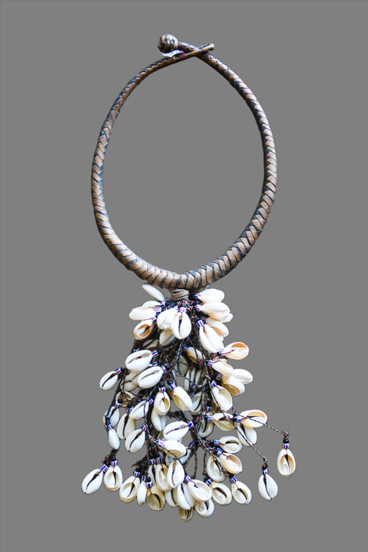 Tribal Art Necklaces;Jewelry in Necklaces; Handmade; African Necklaces; Beadwork Jewelry; Thereof; Necklace Design; Collection; African Tribal Cowrie Shell Necklace Pendant, Handcrafted Jewelry