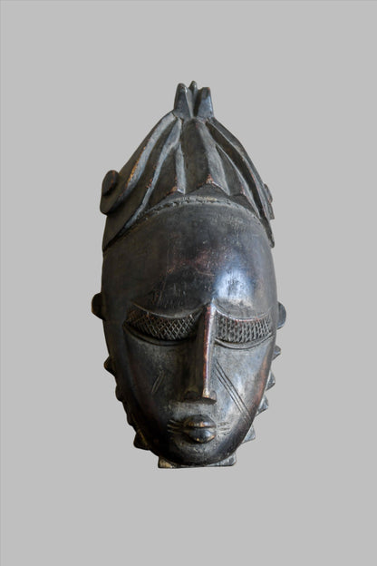 Tribal Masks; Traditional; Collection; Other African; Masks in costumes; Decorative African Djimini Wooden Mask, Hand Carved Wood