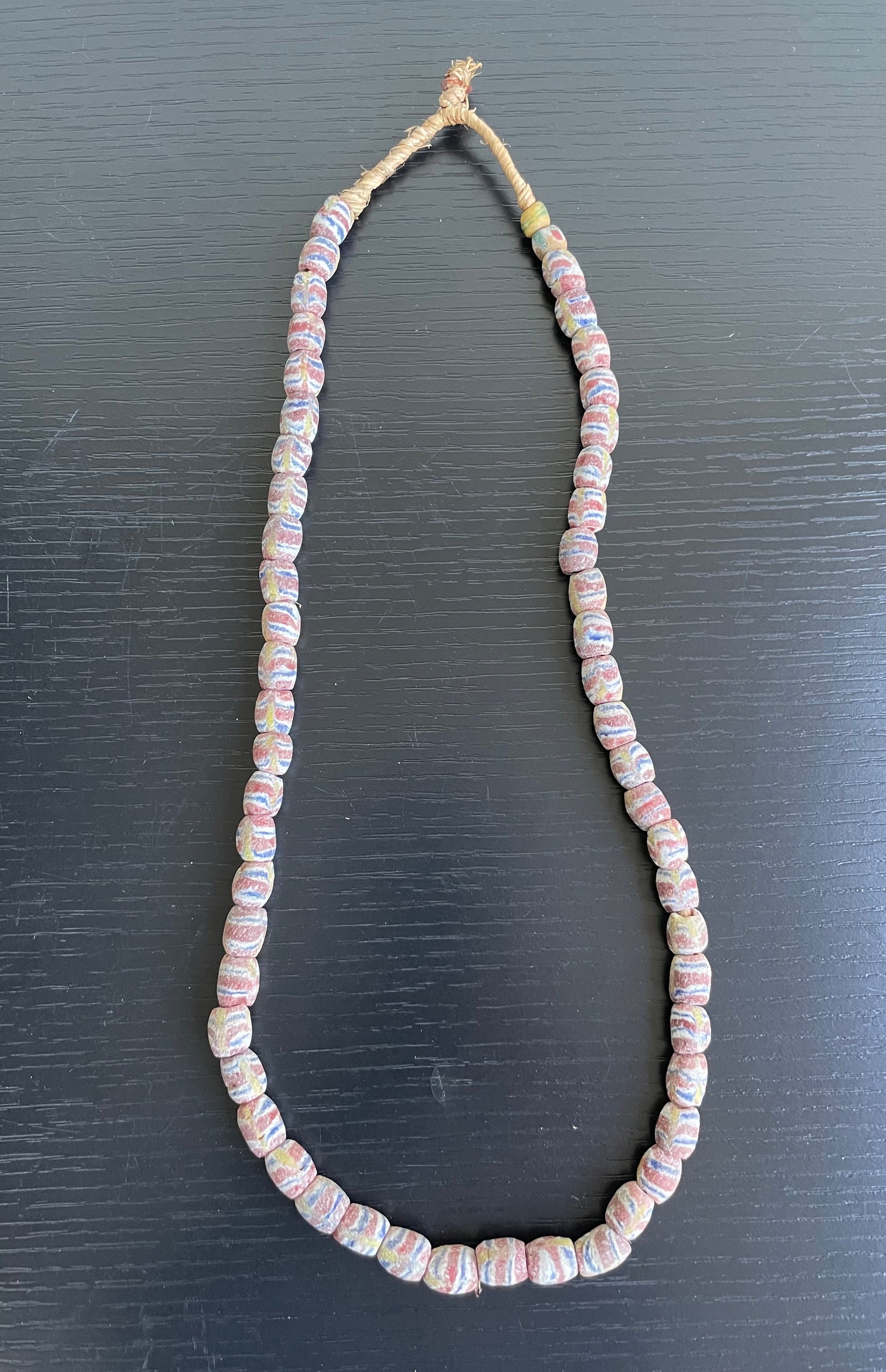 Handcrafted Trade Beads - African Plural Art - African Art - Beads - Embellishments - Trims - African Krobo Beads, Handcrafted, Vintage Glass Powder